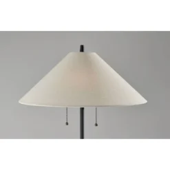 Palmer Floor Lamp Black/Natural - Adesso