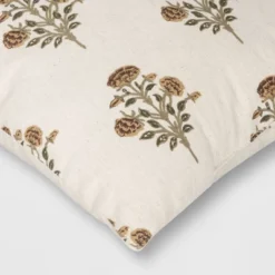 Block Print Floral Square Throw Pillow - Threshold™ -Safavieh Outlet Store GUEST 57e91232 2ec8 444c 891d 5a29c5eb3bd7