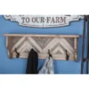 Wood 1 Shelf And 4 Hangers Wall Hook Brown - Olivia & May