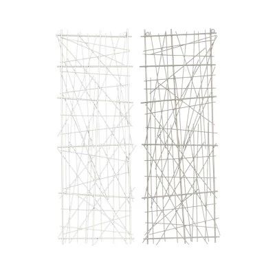 Set Of 2 Metal Geometric Overlapping Lines Wall Decors - CosmoLiving By Cosmopolitan 5 Set Of 2 Metal Geometric Overlapping Lines Wall Decors - CosmoLiving By Cosmopolitan - Image 5