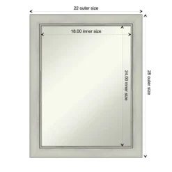 22" X 28" Non-Beveled Flair Silver Patina Wall Mirror - Amanti Art 10 22" X 28" Non-Beveled Flair Silver Patina Wall Mirror - Amanti Art -Safavieh Outlet Store GUEST 5eabc49c f541 4e16 bd5f 7012c6e8c1ef