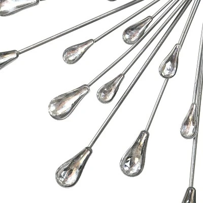 Stratton Home Decor S03042 Silver Acrylic Burst 16 X 16 X 1.75 Inch Metal Wall Art Room Decoration For Bedroom, Bathroom, Living Room, Or Kitchen 4 Stratton Home Decor S03042 Silver Acrylic Burst 16 X 16 X 1.75 Inch Metal Wall Art Room Decoration For Bedroom, Bathroom, Living Room, Or Kitchen - Image 4