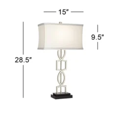 360 Lighting Evan Modern Table Lamps 28 1/2" Tall Set Of 2 Brushed Nickel With USB Charging Port White Rectangular Shade For Bedroom Living Room House 11 360 Lighting Evan Modern Table Lamps 28 1/2" Tall Set Of 2 Brushed Nickel With USB Charging Port White Rectangular Shade For Bedroom Living Room House -Safavieh Outlet Store GUEST 60f93891 392d 4390 b0fe ba6ca2ca90f1