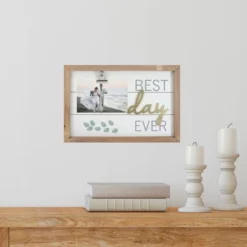 Northlight Framed "Best Day Ever" With Photo Clip Wall Art 11.75"