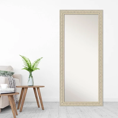 30" X 66" Non-Beveled Fair Baroque Cream Wood Full Length Floor Leaner Mirror - Amanti Art 7 30" X 66" Non-Beveled Fair Baroque Cream Wood Full Length Floor Leaner Mirror - Amanti Art - Image 7