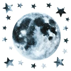 Moon Glow In The Dark Peel And Stick Giant Wall Decal - RoomMates