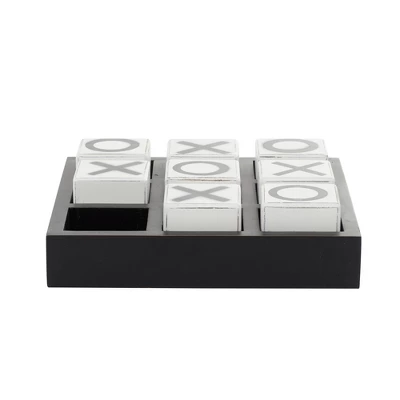 14" Contemporary Wooden Tic Tac Toe Sculpture Black - Olivia & May 8 14" Contemporary Wooden Tic Tac Toe Sculpture Black - Olivia & May - Image 8