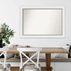 42" X 30" Non-Beveled Eva White Silver Wall Mirror - Amanti Art 12 42" X 30" Non-Beveled Eva White Silver Wall Mirror - Amanti Art -Safavieh Outlet Store GUEST 6476eb40 bdf6 4fd9 84cf bab1dbf5ebed