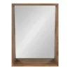 18" X 24" Hutton Functional Wall Mirror Rustic Brown - Kate & Laurel All Things Decor