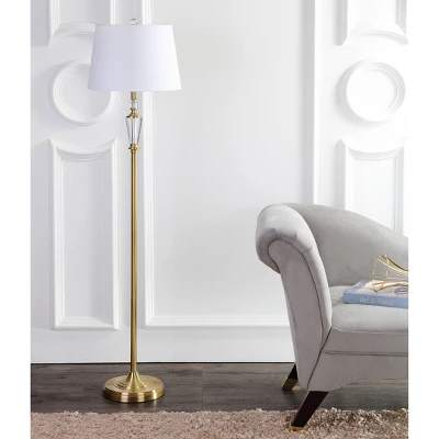 61" Crystal/Metal Harper Floor Lamp (Includes LED Light Bulb) Gold - JONATHAN Y 2 61" Crystal/Metal Harper Floor Lamp (Includes LED Light Bulb) Gold - JONATHAN Y - Image 2