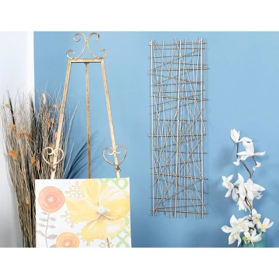 Set Of 2 Metal Geometric Overlapping Lines Wall Decors - CosmoLiving By Cosmopolitan 2 Set Of 2 Metal Geometric Overlapping Lines Wall Decors - CosmoLiving By Cosmopolitan - Image 2