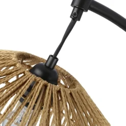 77" Metal And Rattan Bowl Boho Floor Lamp Black - River Of Goods -Safavieh Outlet Store GUEST 67e37950 dc24 4e3b b437 0d1ba44cd2e6