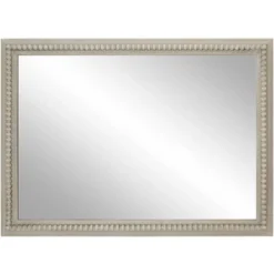 Noble Park Rectangular Vanity Wall Mirror Vintage Rustic Farmhouse Beaded Gray Washed Wood Frame 25 1/2" Wide For Bathroom Bedroom Living Room House -Safavieh Outlet Store GUEST 68a21bdd d4a1 4e3a 8f1e f35b7f50cb9c