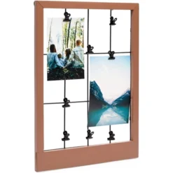 Farmlyn Creek Wall Mounted Brown Picture Frame Wood Photo Frame With Clips (15.7 X 11.4 X 0.59 In) -Safavieh Outlet Store GUEST 693e1ecc 7af9 4930 ba86 0d0bfa879901