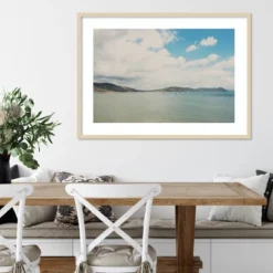 42" X 30" The Beautiful English Channel By Laura Evans Framed Wall Art Print Light Brown - Amanti Art -Safavieh Outlet Store GUEST 6a834c33 c00d 4d45 a2a3 43b3875308c5