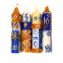 Global Crafts Hand-Painted Dinner Or Shabbat Candles, Set Of 4 -Safavieh Outlet Store GUEST 6a922783 ed6d 4571 ae21 1e875375a303