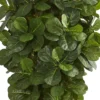7.5' Artificial Fiddle Leaf Tree In Slate Planter Green/Gray - Nearly Natural