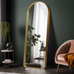 Elsie 71" X 28" Arched Full Length Mirror, Aluminum Alloy Frame Arched Mirror Full Length For Leaning & Wall Mounted, No Stand - The Pop Home -Safavieh Outlet Store GUEST 6c19d64a ad92 477d a4f4 6da81dc13aa1