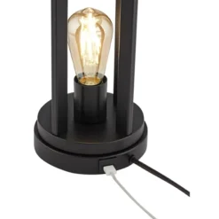 360 Lighting Marcel Modern Table Lamps Set Of 2 With Square Risers 24 1/4" High LED Nightlight USB Charging Port Black Natural Shade For Bedroom Desk -Safavieh Outlet Store GUEST 6d8d6311 b60a 4be0 a50e 8b302f4577da