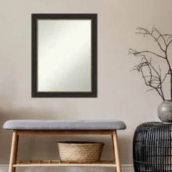 22" X 28" Non-Beveled Accent Bronze Narrow Wall Mirror - Amanti Art 12 22" X 28" Non-Beveled Accent Bronze Narrow Wall Mirror - Amanti Art -Safavieh Outlet Store GUEST 6ed14c22 3be5 4b5b bf03 236766654ffb