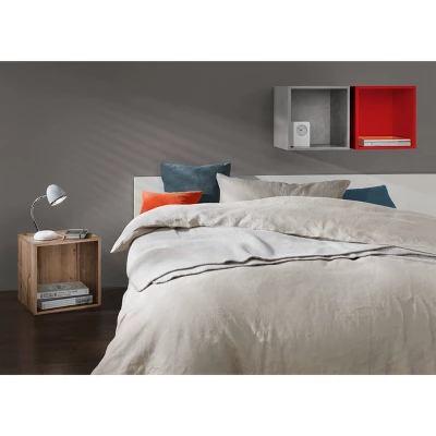 14.7" X 12.7" Wall Cube Shelf Red - Dolle Shelving 1 14.7" X 12.7" Wall Cube Shelf Red - Dolle Shelving