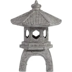 John Timberland Pagoda Statue Sculpture Garden Decor Indoor Outdoor Front Porch Patio Yard Outside Home Balcony Old Faux Stone Finish 16 1/2" Tall -Safavieh Outlet Store GUEST 70ffbfcf caa5 4491 bece 67e878818f72
