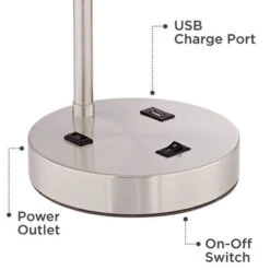 360 Lighting Colby Nickel USB Desk Lamps Set Of 2 With Smart Socket -Safavieh Outlet Store GUEST 7189f8b2 ba25 41fb be57 d087e366bfc9