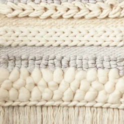 Saro Lifestyle Saro Lifestyle Fringe Braided Design Wall Hanging, Grey, -Safavieh Outlet Store GUEST 721da1d3 9c6b 47a5 adce ffb8288fb6ca