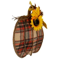Northlight 14" Orange And Brown Plaid Fall Harvest Pumpkin Wall Decor -Safavieh Outlet Store GUEST 7273aeac 31fb 499e 9dbd 14683a1dae95