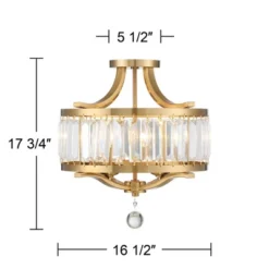 Vienna Full Spectrum Prava Modern Ceiling Light Semi Flush Mount Fixture 16 1/2" Wide Warm Brass 4-Light Crystal Drum For Bedroom Kitchen Living Room 11 Vienna Full Spectrum Prava Modern Ceiling Light Semi Flush Mount Fixture 16 1/2" Wide Warm Brass 4-Light Crystal Drum For Bedroom Kitchen Living Room -Safavieh Outlet Store GUEST 7495e649 f8f4 4455 9782 b4a3fe85cf9f