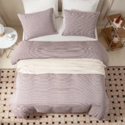 Multi 3 Piece Standard Cotton Textured Comforter Brick Duvet Cover Sets Ultra Soft Breathable With Button - The Pop Home -Safavieh Outlet Store GUEST 7495fe4a c58d 4392 a938 8b014f78bfa2