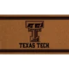 Evergreen Texas Tech University Logo Turf Mat, Brown- 28 X 16 Inches Indoor Outdoor Doormat