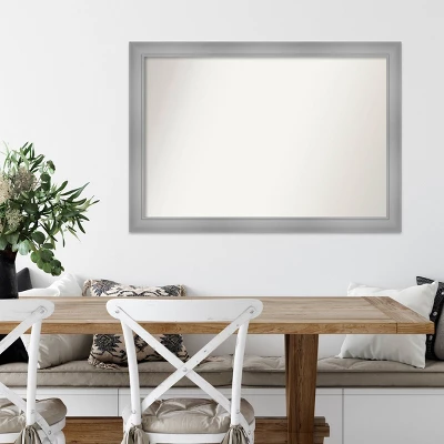 40" X 28" Non-Beveled Flair Polished Nickel Wall Mirror - Amanti Art 6 40" X 28" Non-Beveled Flair Polished Nickel Wall Mirror - Amanti Art - Image 6
