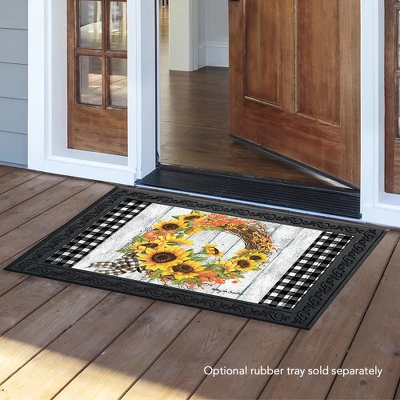 Briarwood Lane Sunflower Fall Wreath Welcome Doormat Autumn Floral Indoor Outdoor 30" X 18" 2 Briarwood Lane Sunflower Fall Wreath Welcome Doormat Autumn Floral Indoor Outdoor 30" X 18" - Image 2