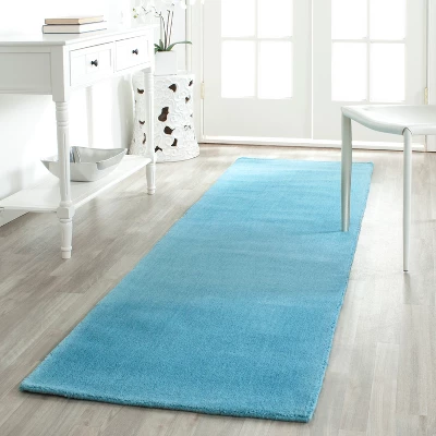 2'3"x12' Tufted Solid Runner Rug Turquoise - Safavieh 1 2'3"x12' Tufted Solid Runner Rug Turquoise - Safavieh