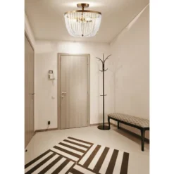 15" Stone/Metal Georgian Flush Mount Ceiling Light (Includes Energy Efficient Light Bulb) Antique Gold - JONATHAN Y -Safavieh Outlet Store GUEST 780b8e05 0963 46b3 882e 148cf0c1f94e