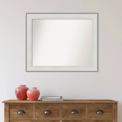 33" X 27" Non-Beveled Imperial White Wall Mirror - Amanti Art 7 33" X 27" Non-Beveled Imperial White Wall Mirror - Amanti Art - Image 7