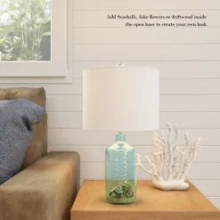 Hastings Home Blue Glass Open Base Table Lamp With LED Bulb And Modern Shade For Coastal, Nautical, And Rustic Cottage Styles 12 Hastings Home Blue Glass Open Base Table Lamp With LED Bulb And Modern Shade For Coastal, Nautical, And Rustic Cottage Styles -Safavieh Outlet Store GUEST 79ac98dc 0011 4740 86d1 d9577504ee8c