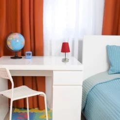 10.5" Petite Metal Stick Bedside Table Desk Lamp In Sand Nickel With Fabric Shade Red - Creekwood Home 8 10.5" Petite Metal Stick Bedside Table Desk Lamp In Sand Nickel With Fabric Shade Red - Creekwood Home -Safavieh Outlet Store GUEST 7abb9a48 4234 4826 8467 6159e9f8c5c4