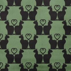 16"x16" Cat Clowder Print Square Throw Pillow Sage Green - E By Design