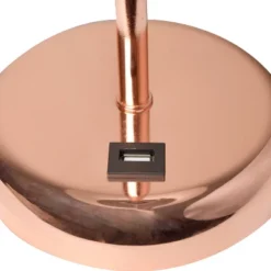 19.5" Bedside USB Port Feature Metal Table Desk Lamp Rose Gold With White Fabric Shade - Creekwood Home -Safavieh Outlet Store GUEST 7d919407 e692 445a aa23 d5b9c0a9968e