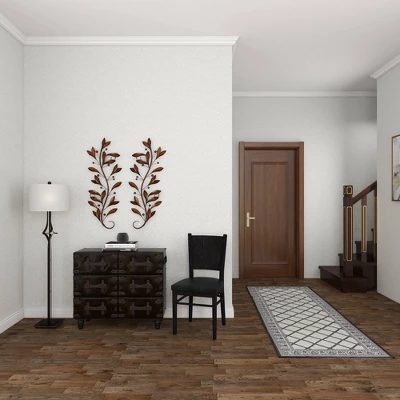 Metal Leaf Wall Decor Set Of 2 Brown - Olivia & May 5 Metal Leaf Wall Decor Set Of 2 Brown - Olivia & May - Image 5