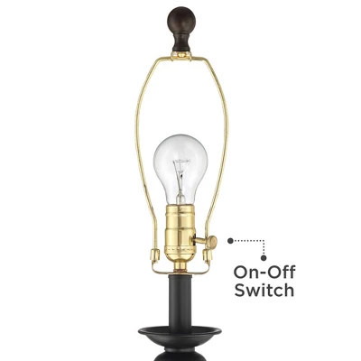 Franklin Iron Works Annie Rustic Floor Lamp With Black Riser 67 1/2" Tall Bronze Iron Scroll Cream Hardback Drum Shade For Living Room Bedroom Office 2 Franklin Iron Works Annie Rustic Floor Lamp With Black Riser 67 1/2" Tall Bronze Iron Scroll Cream Hardback Drum Shade For Living Room Bedroom Office - Image 2