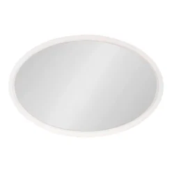 24" X 36" Hogan Oval Decorative Framed Wall Mirror White - Kate & Laurel All Things Decor