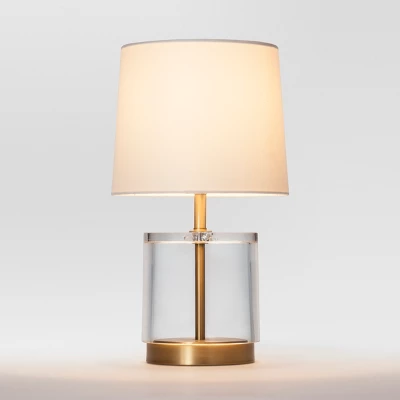 Modern Acrylic Accent Lamp Brass - Threshold 1 Modern Acrylic Accent Lamp Brass - Threshold
