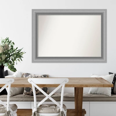 42" X 30" Non-Beveled Peak Polished Nickel Wall Mirror - Amanti Art 6 42" X 30" Non-Beveled Peak Polished Nickel Wall Mirror - Amanti Art - Image 6