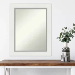 24" X 30" Non-Beveled Eva White Silver Wall Mirror - Amanti Art 13 24" X 30" Non-Beveled Eva White Silver Wall Mirror - Amanti Art -Safavieh Outlet Store GUEST 83cc0149 217b 4748 98ea 0a1e2043a69b