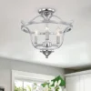 15" X 15" X 13" Karl Semi Flush Mount Ceiling Light Silver - Warehouse Of Tiffany