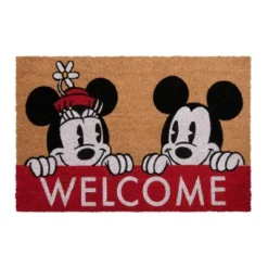 Mickey Mouse 2pk Hi And Welcome Coir Door Mats -Safavieh Outlet Store GUEST 8521f15d 5b51 49af a76d b393e7416f9b