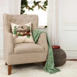 20"x20" Hedgehog Square Throw Pillow Cover Beige - Rizzy Home -Safavieh Outlet Store GUEST 852e8784 1b2c 4434 b684 ec189be23ef8